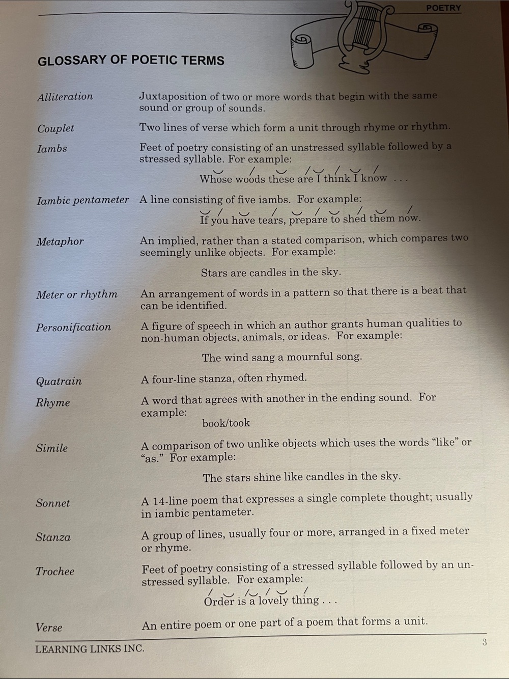 Poetry Study Guide - Picture 4 of 4